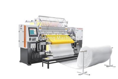 China Computerized Industrial Double Row Rotary Hook Quilting Machine For Making Garments Leather And Vanity for sale