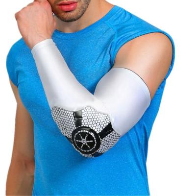 China Custom Logo Arm Protection Compression Basketball Arm Sleeves Anti-collision Fitness Basketball Compression Elbow Arm Sleeves for sale