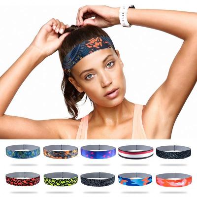 China Wholesale Sporty Elastic Hair Bands Belt Yoga Tennis Sports Comfortable Sweated Running Headband Unisex for sale