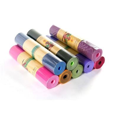 China Hot Sale Eco-friendly Durable Yoga Mat Non Slip Pilates Yoga Mat For Stretching Exercise Outdoor Sports Private Label Band for sale