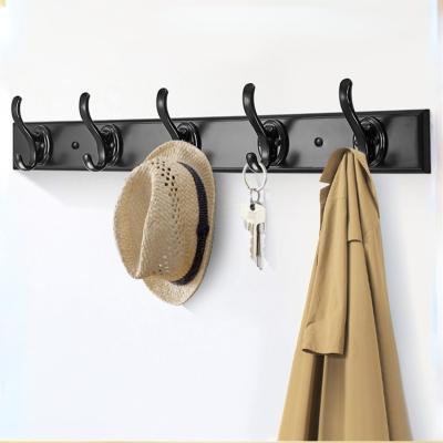 China New Type Modern Punch Free Wall Mounted Multifunctional Top Selling Metal Coat Hook Rack for sale