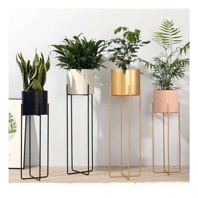 China Modern Plant Direct Metal Flower Organizer Flower Pot Holder Stand For Balcony for sale