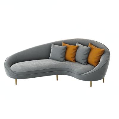 China Other Wholesale Commercial Luxury Couch Sofa Set Furniture Office Reception Metal Velvet for sale