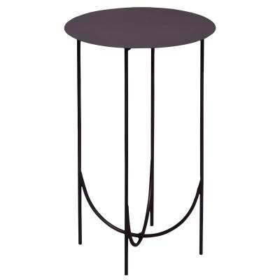 China Hot Selling High Quality Iron Steel Side Table Extendable Cheap Round Iron Outside Side Table for sale