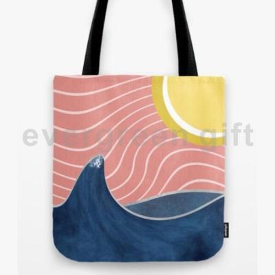 China 100% Eco-friendly Reusable Promotional Custom Design Tote Shopping Canvas Art Bag for sale