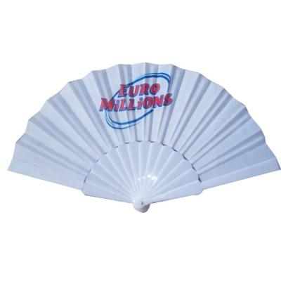 China China Promotional Folding PVC Material Pink Plastic Fan for sale