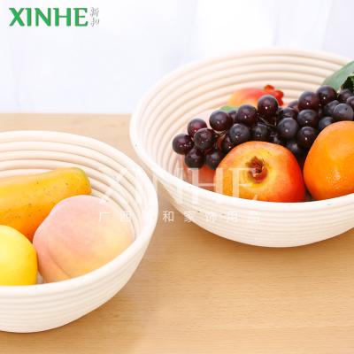 China Wholesale 9inch Round Rattan Round Rattan Bread Basket Stand Sustainable Handwoven Natural Stocked Reusable Tools OEM/ECM Good Quality for sale