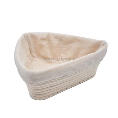 China XH 2022 Viable Hot Sale Triangle Natural Artisan Rattan Sourdough Proofing Bread Fermentation Basket for sale