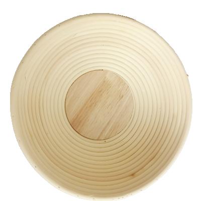 China XH Sustainable Handmade Round Wooden Background With Pattern Design Bread Basket for sale