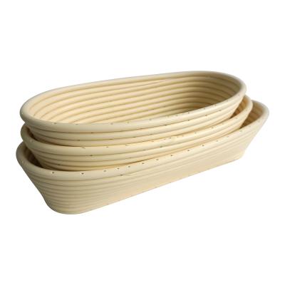 China XH Viable 10 Inch Plastic Rattan Art Proofing Basket Bread Set Durable Baking And Pastry Tools for sale