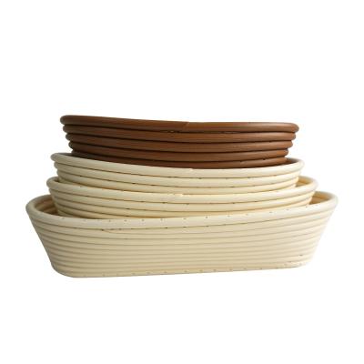 China Handmade XH Sustainable Oval Plastic Rattan Popular Basking Tools Bread Basket for sale