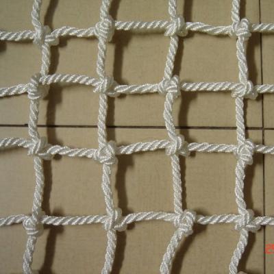 China Polyester/Nylon Outdoor White Protective Cargo Net For Balcony Stair Fencing Kids Safety Net Playground Netting Barrier for sale