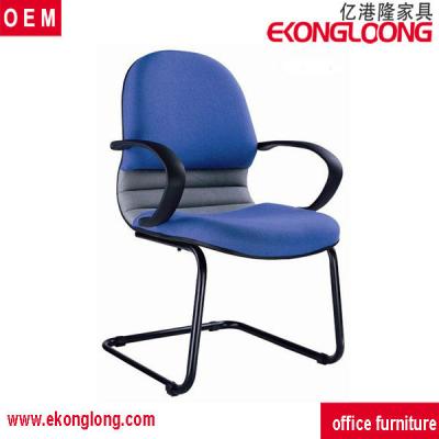 China Outdoor Scratch Resistant Blue Fabric Chair / Office Chair No Wheels for sale