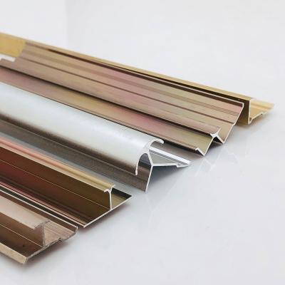 China Modern Customized Transition Aluminum Metal Strips Tile Edge Trim for sale