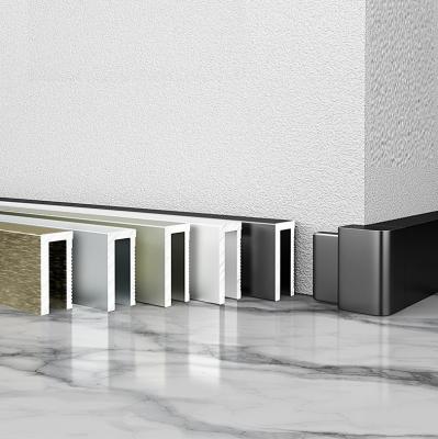 China Durable Aluminum Alloy Skirting Minimalist Flooring Angular Line 2cm Extremely Narrow And Traceless Angled for sale