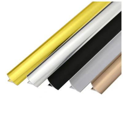 China Durable Aluminum Alloy Floor Wire Internal Corner Decorative Metal Strip Wood Ledge Strip for sale