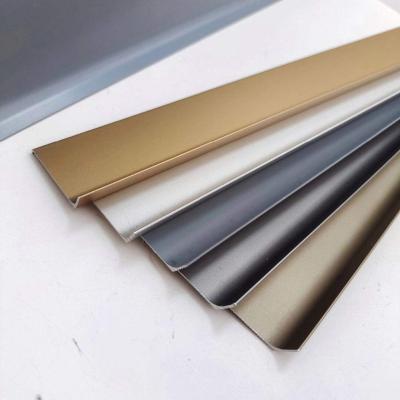 China Durable Aluminum Skirting Board Profiles Metal Skirting Plinth With Toe Kick for sale