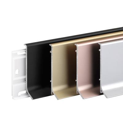 China Wholesale Modern Skirting Board Durable Aluminum Profile Wall Protection Floor Skirting Board for sale