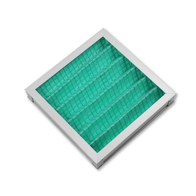 China High quality standing and low capacity covered type air conditioner panel resistance factory direct sale F6 folding plate filter high dust filter for sale