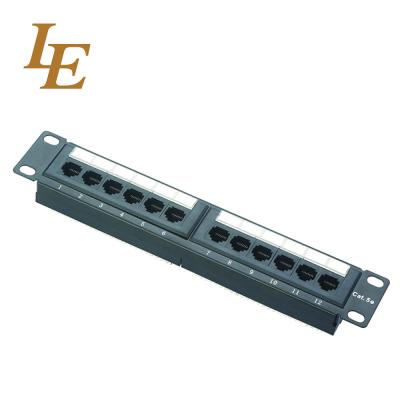 China Cat6a Patch Panel 12 Port UTP FTP Computer Keystone Patch Panel for sale