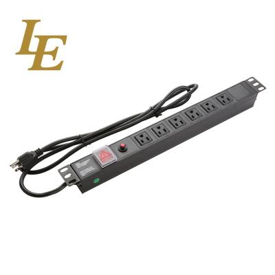 China American Type PDU 19 Inch Rack Mount Power Distribution Unit 8 Socket For Server Cabinet for sale