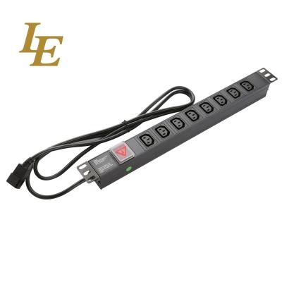 중국 19 인치 알루미늄 블랙 IEC 타입 6 웨이스 8 소재 C13 C14 전력 분배 장치 16Amp / 32Amp 코맨도 플러그와 함께 IEC320 스마트 소켓 PDU가 제공됩니다 판매용