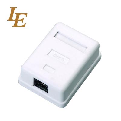 China Cat3 Utp Single Port Surface Mount Box RJ11 Wall Plate Socket With Keystone Jack for sale