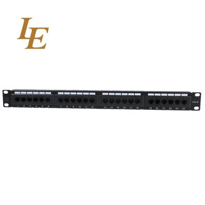 China Le 2624 Cat6 Network Rack Patch Panel Fiber Optic 24 Port for sale