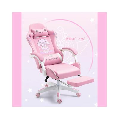 China Cheap Adjustable (Size) Pink, White and Orange Gamers Esports Gaming Reclining Chairs for Ergonomic Lightweight Gaming Chair Girls Esports Gamer Chair for sale