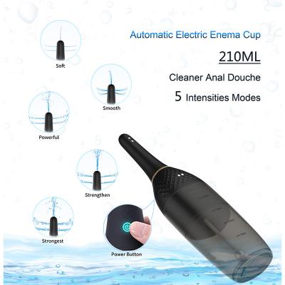 China 35 Minutes USB Electric Anal Bulb Ball Enema Deep Cleaning Vaginal Anal Cleaner Douche Bottle Container For Women Men Anal Plug for sale