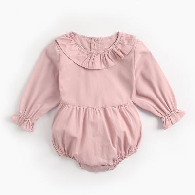 China 100% Cotton Flower Princess Baby Girl Romper Infant Clothing Long Sleeves for sale