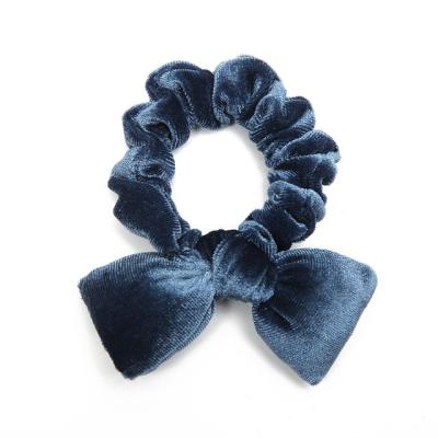 China Girls Hair Decoration Girls Hair Accessories Puffy Velvet Bow Scrunchie for sale