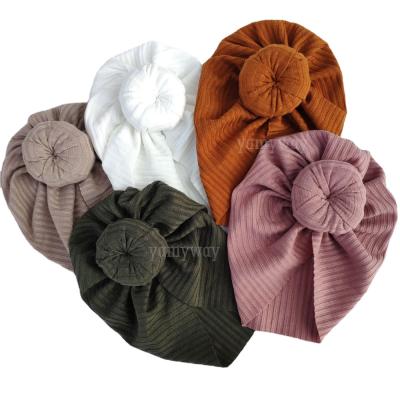 China 2021 Image Fall And Winter Baby Ribbed Turban In Stock For Sale for sale