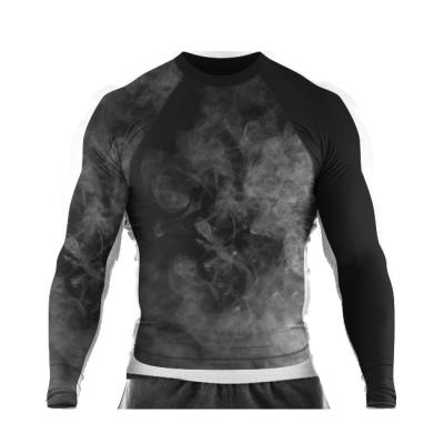 China Long Sleeve Gym Apparel UPF 50 Sublimation Printed Custom Muttahida Majlis-e-Amal Surfing Rash Guard For Men for sale