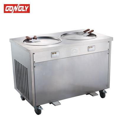 China 2020 hot sale snack pan fry ice cream machine with price and long service life for sale