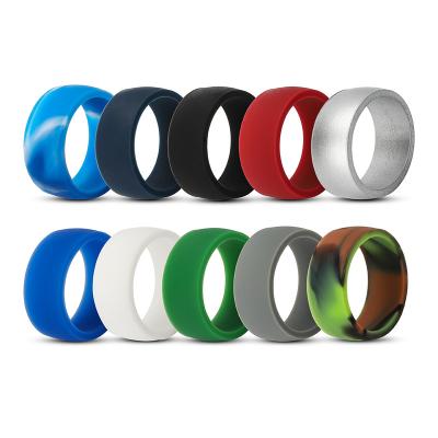 China Best-selling FASHIONABLE transparent multiple color Amazon O-ring silicone rubber wedding band ring for sale