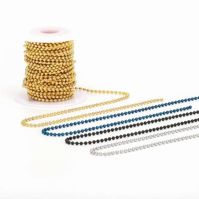 China CLASSIC Chains For Jewelry Making Necklace 2.4mm Gold Fashion Jewelry Necklace Ball Chain Jewelry Making Accessories for sale