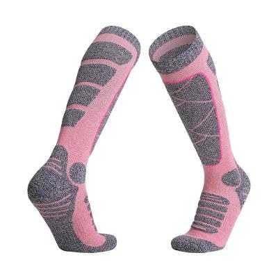 China Breathable Long Tube Women's Ski Boots Outdoor Sports Mountaineering Socks Towel Thickened Bottom Tube Along To Absorb Sweat And Keep Warm for sale