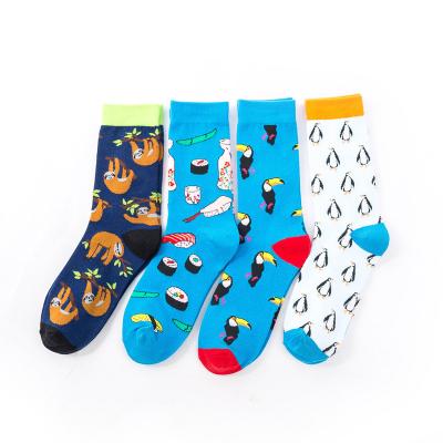 China Breathable Creative Ins Socks European and American Mid-tube Men's Skateboard Couples Personality Spring and Summer Cotton Socks for sale