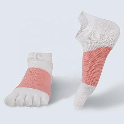 China Custom Logo Pattern Antibacterial Women's Five Toe Low Top Sports Socks Three-Dimensional Fingers Production Line Socks OEM Factory Foundry Ma for sale