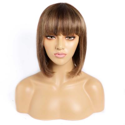 China Luster Wholesale 10a Warranty Natural Brazilian Hair Seller Short Lead Cut Double Cut Ombre 1B 27 Cheap Pixie Curl Weave Wigs Superb 27 for sale