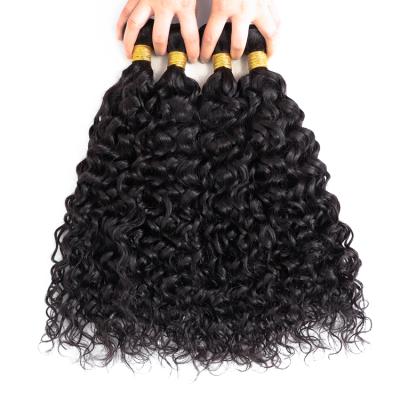 China Luster Cheap Natural Wholesale Virgin Brazilian Cuticle Full Lined 100 Bundles Remy Hair Deep Wave Hair Extension Water Wave for sale