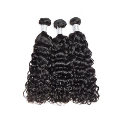 China Wholesale Cheap Natural Indian Hair Vendor Luster Hair Bundles With Lace Closure High Quality Straighyt Water Wave Hair Extensions for sale