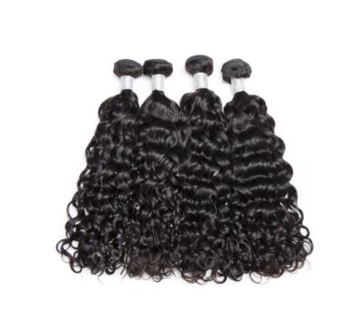 China Wholesale Natural Luster Mongolian Hair Bundles With Closure 100% Virgin Cuticle Aligned Straight Hair Water Wave Curly Hair Extensions for sale