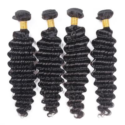 China Free Sample Natural Gloss 100g 18inch Unprocessed Cuticle Human Hair Bundles Deep Curly Extensions Seller Lined Virgin Hair Bundle for sale