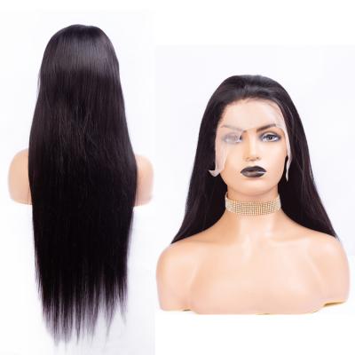 China Luster Hot Natural Wholesale 100% Virgin Lace Front Wigs Raw Malaysian Brazilian Wigs Cuticle Aligned Straight Hair Wig for sale