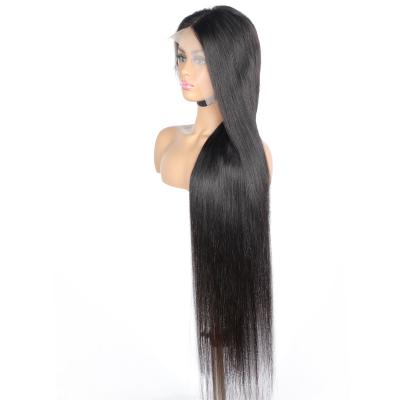 China Wholesale Virgin Peruvian Hair Straight Hair 40 Inch Luster Best Seller Natural Hair Long Wigs Silky Wigs For Black Women for sale