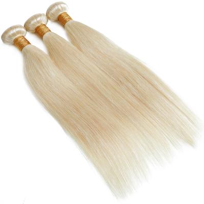 China 613 Luster China factory supply real virgin remy blonde hair cuticle aligned hair extensions real white hair bundles for sale