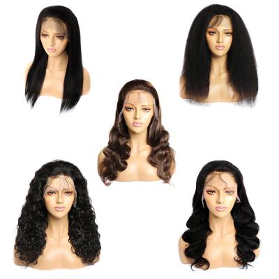 China Wholesale 100% Natural Virgin Hair Full Lace Front Wig Luster Cuticle Aligned Hair Extension Wigs With Straight Lace Closure Body Wave for sale