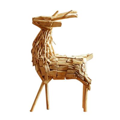 China China K312 Elk Craft Shapes Models Wooden Giraffe Sculpture Giraffe Wooden Sculpture Decoration Sculpture for sale